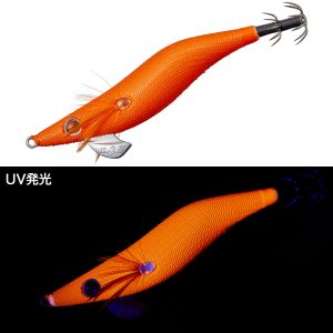 <p>#22 フルオレンジUV</p>
<p>時として爆発的な釣果を叩き出すオレンジ系カラー、その中で最もアピールの強い全面非透過系UV発光カラーです。</p>>